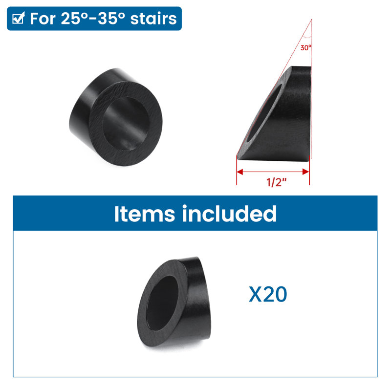 Muzata T316 Angle Beveled Washer for Cable Railing Kit Wayfair